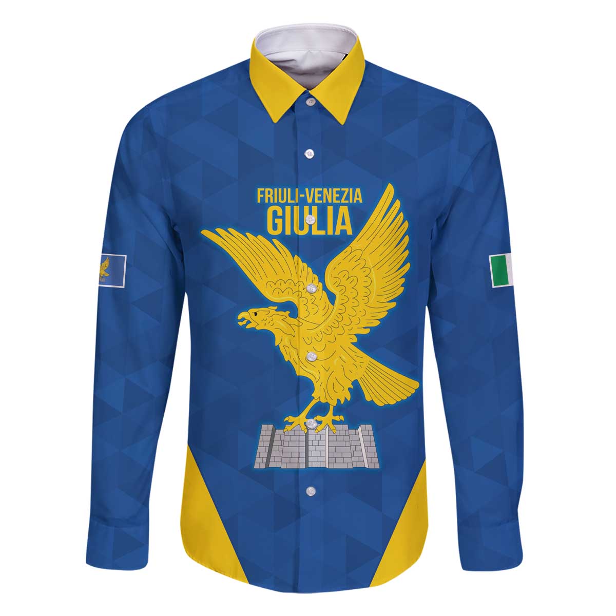 Personalized Italy Friuli-Venezia Giulia Family Matching Off The Shoulder Long Sleeve Dress and Hawaiian Shirt Inspiration Flags Style