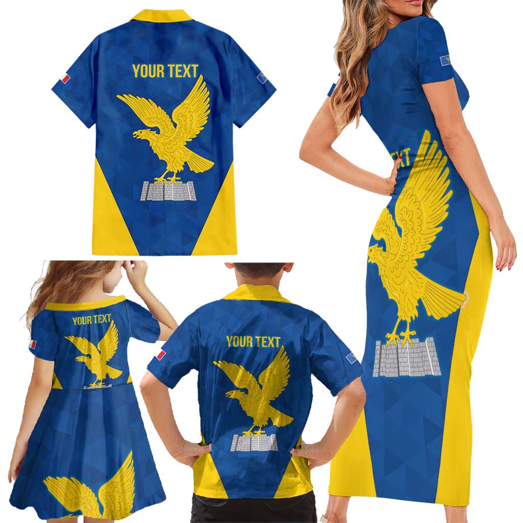 Personalized Italy Friuli-Venezia Giulia Family Matching Short Sleeve Bodycon Dress and Hawaiian Shirt Inspiration Flags Style