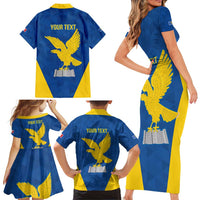 Personalized Italy Friuli-Venezia Giulia Family Matching Short Sleeve Bodycon Dress and Hawaiian Shirt Inspiration Flags Style