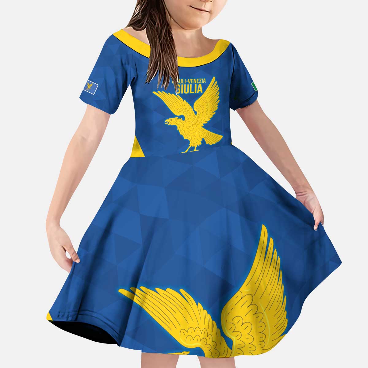 Personalized Italy Friuli-Venezia Giulia Kid Short Sleeve Dress Inspiration Flags Style