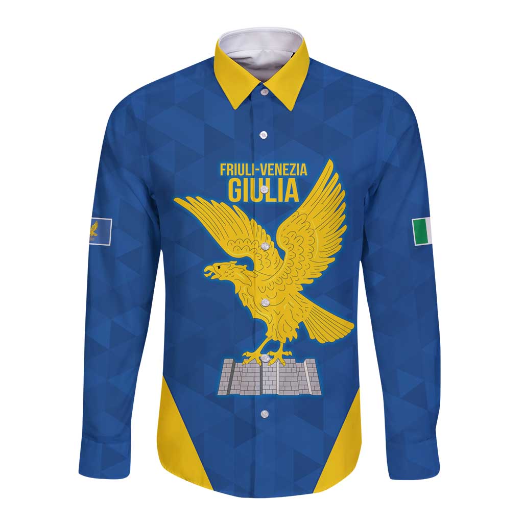 Personalized Italy Friuli-Venezia Giulia Long Sleeve Button Shirt Inspiration Flags Style