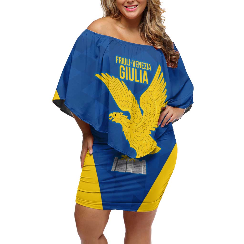 Personalized Italy Friuli-Venezia Giulia Off Shoulder Short Dress Inspiration Flags Style