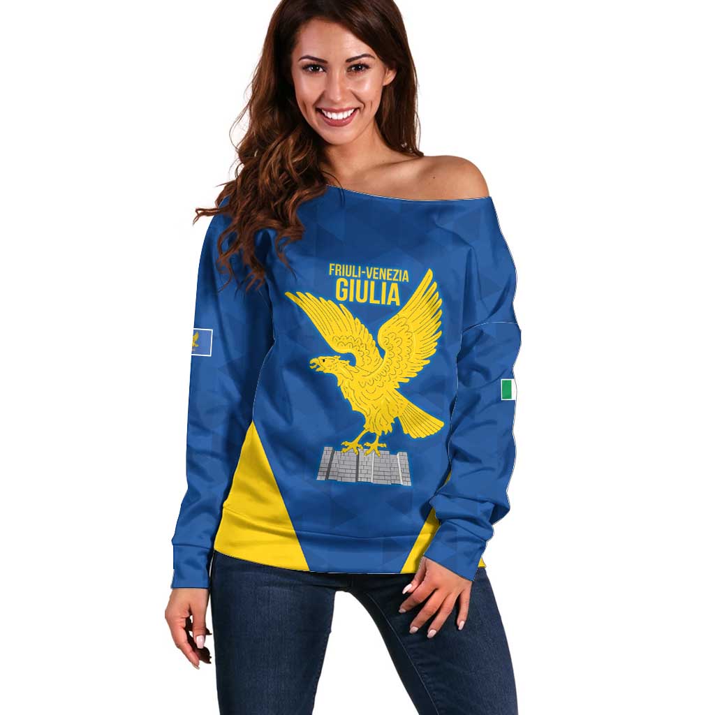 Personalized Italy Friuli-Venezia Giulia Off Shoulder Sweater Inspiration Flags Style