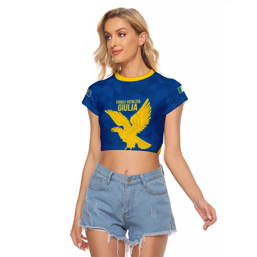 Personalized Italy Friuli-Venezia Giulia Raglan Cropped T Shirt Inspiration Flags Style