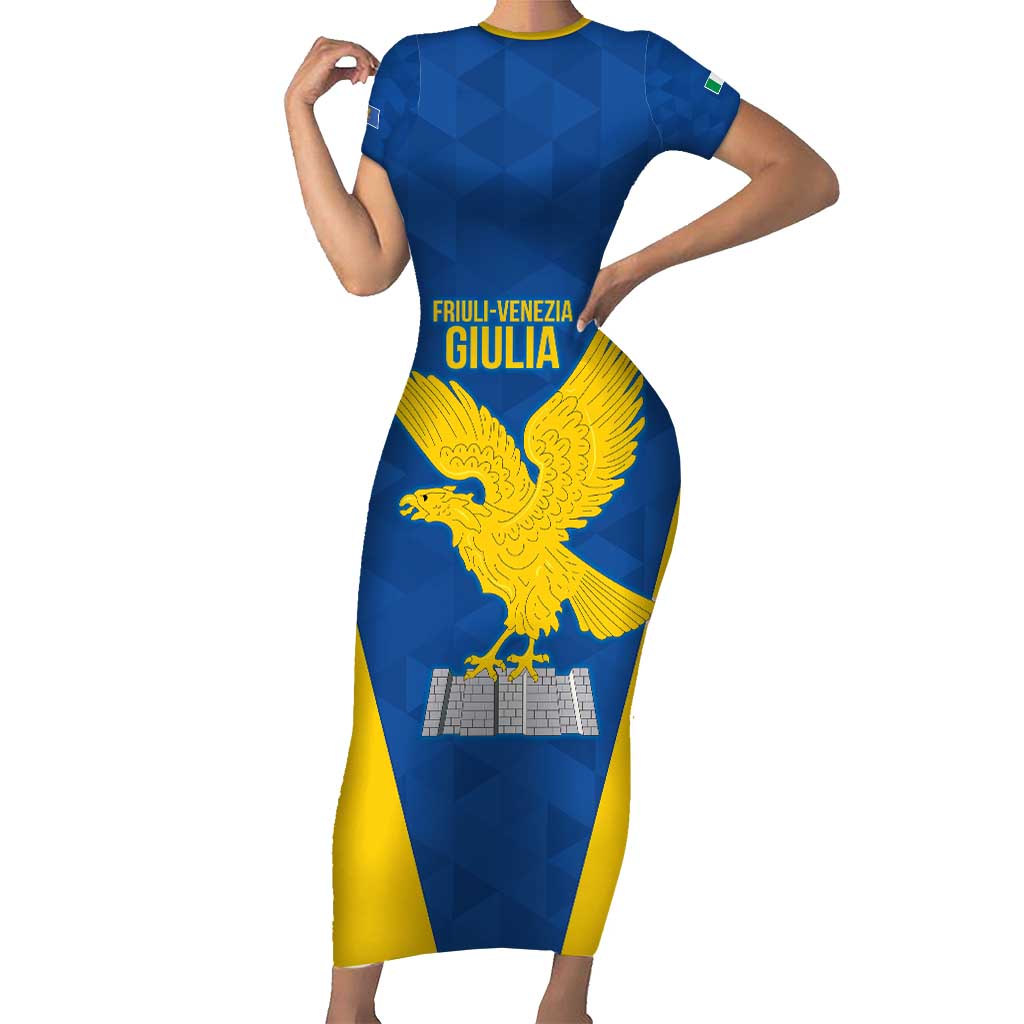 Personalized Italy Friuli-Venezia Giulia Short Sleeve Bodycon Dress Inspiration Flags Style