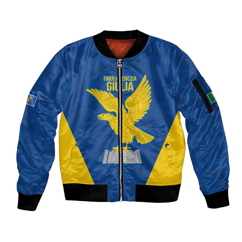 Personalized Italy Friuli-Venezia Giulia Sleeve Zip Bomber Jacket Inspiration Flags Style