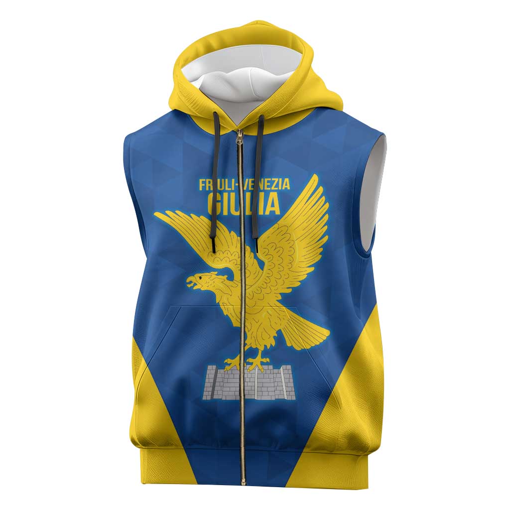 Personalized Italy Friuli-Venezia Giulia Sleeveless Zip Hoodie Inspiration Flags Style - Wonder Print Shop