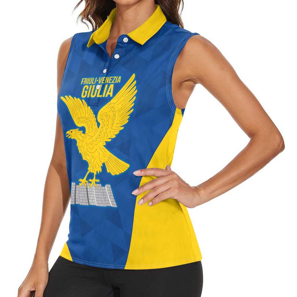 Personalized Italy Friuli-Venezia Giulia Women Sleeveless Polo Shirt Inspiration Flags Style