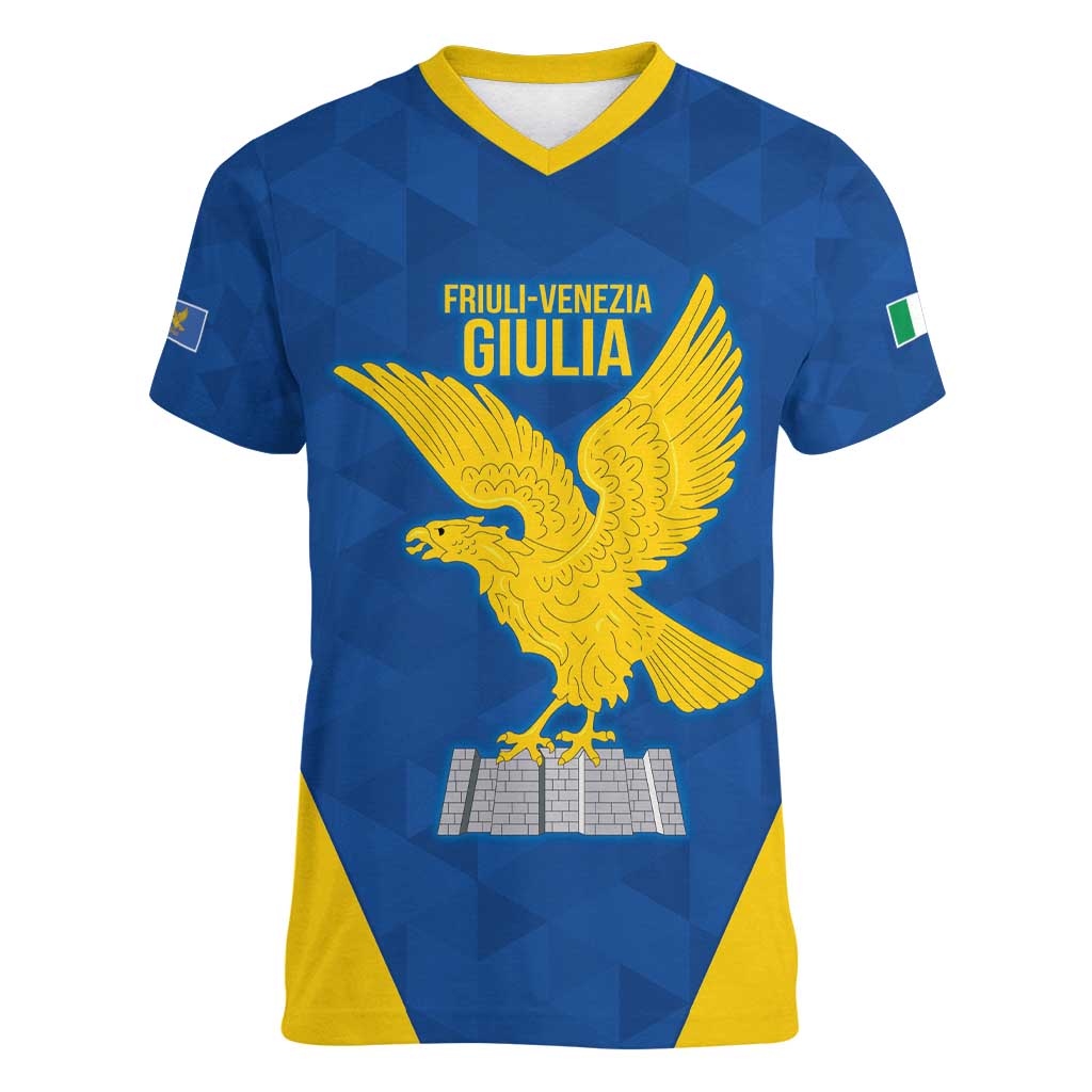 Personalized Italy Friuli-Venezia Giulia Women V-Neck T-Shirt Inspiration Flags Style