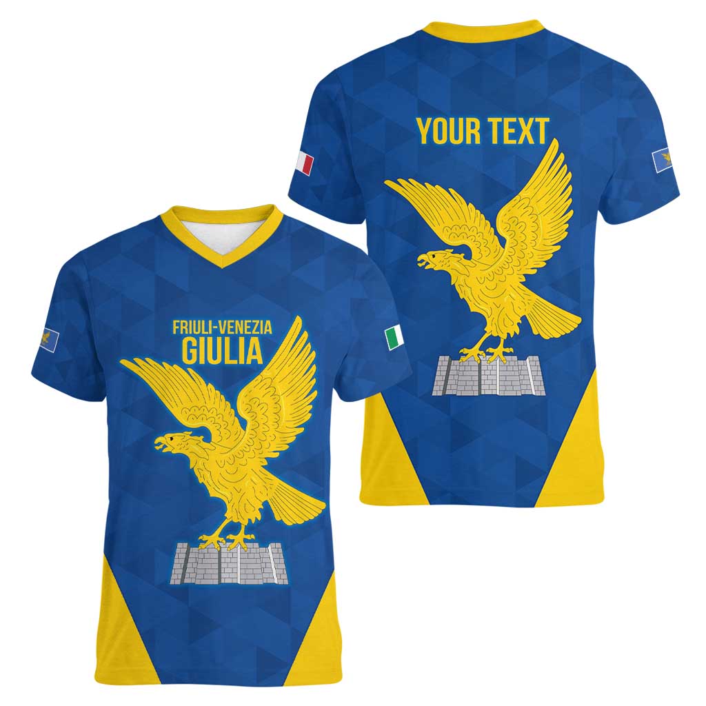Personalized Italy Friuli-Venezia Giulia Women V-Neck T-Shirt Inspiration Flags Style