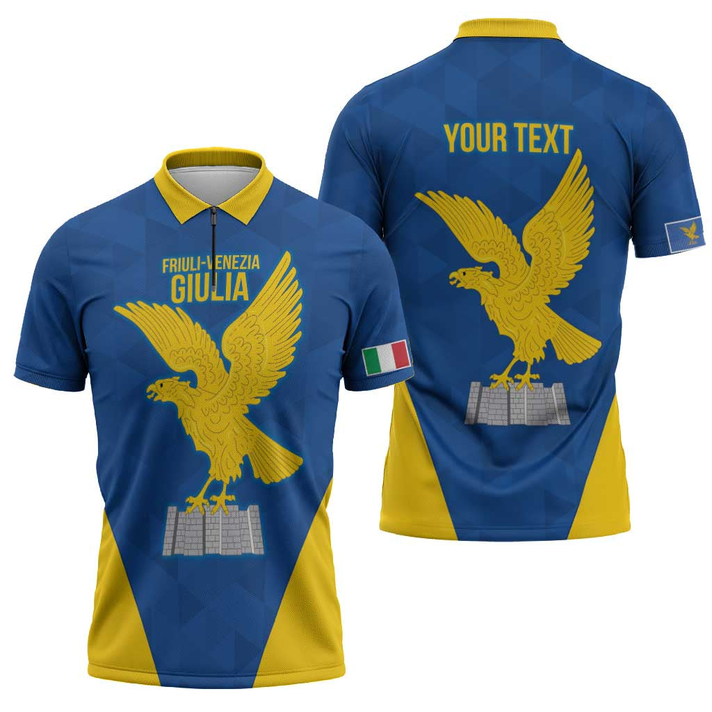 Personalized Italy Friuli-Venezia Giulia Zipper Polo Shirt Inspiration Flags Style - Wonder Print Shop