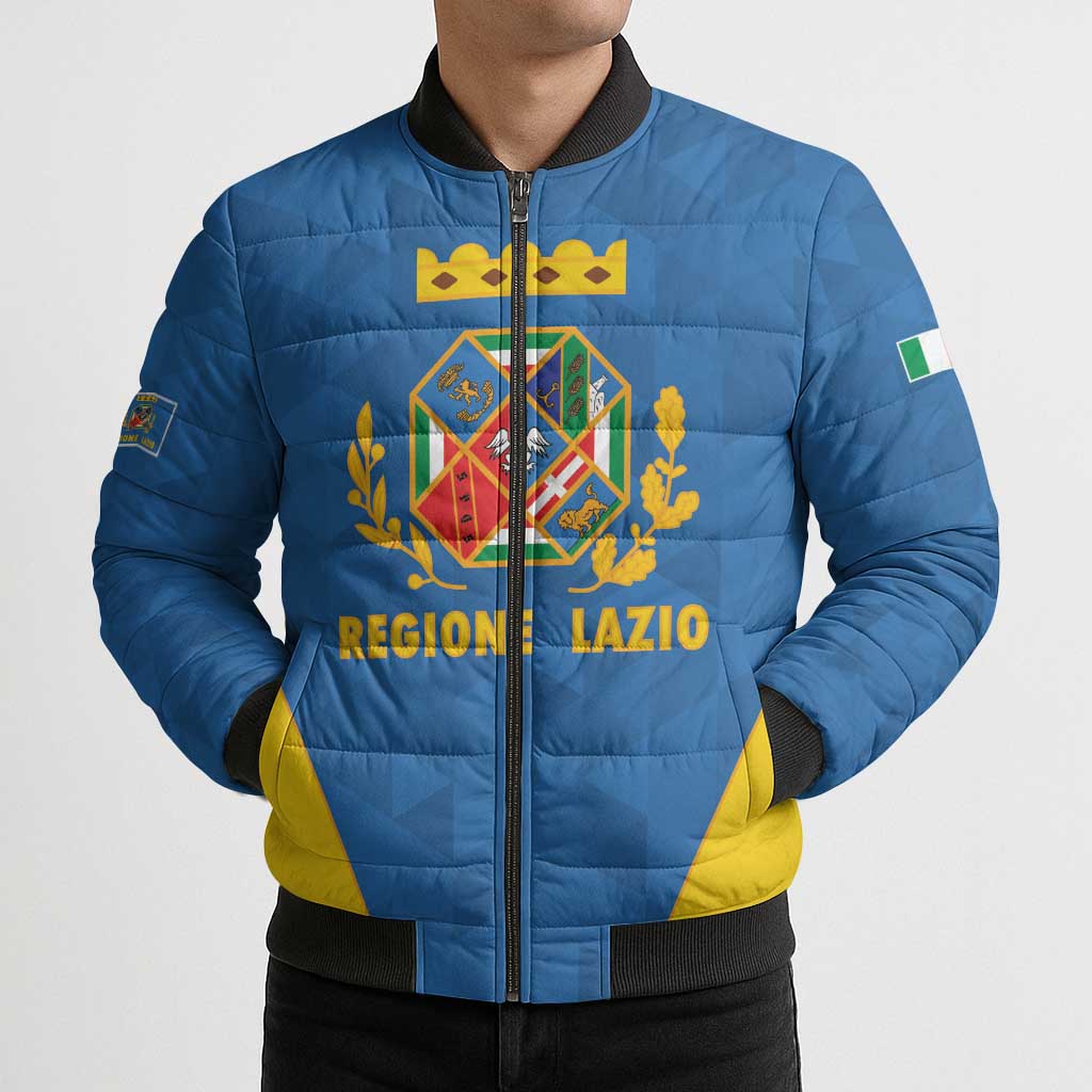 Personalized Italy Lazio Bomber Puffer Jacket Inspiration Flags Style - Wonder Print Shop