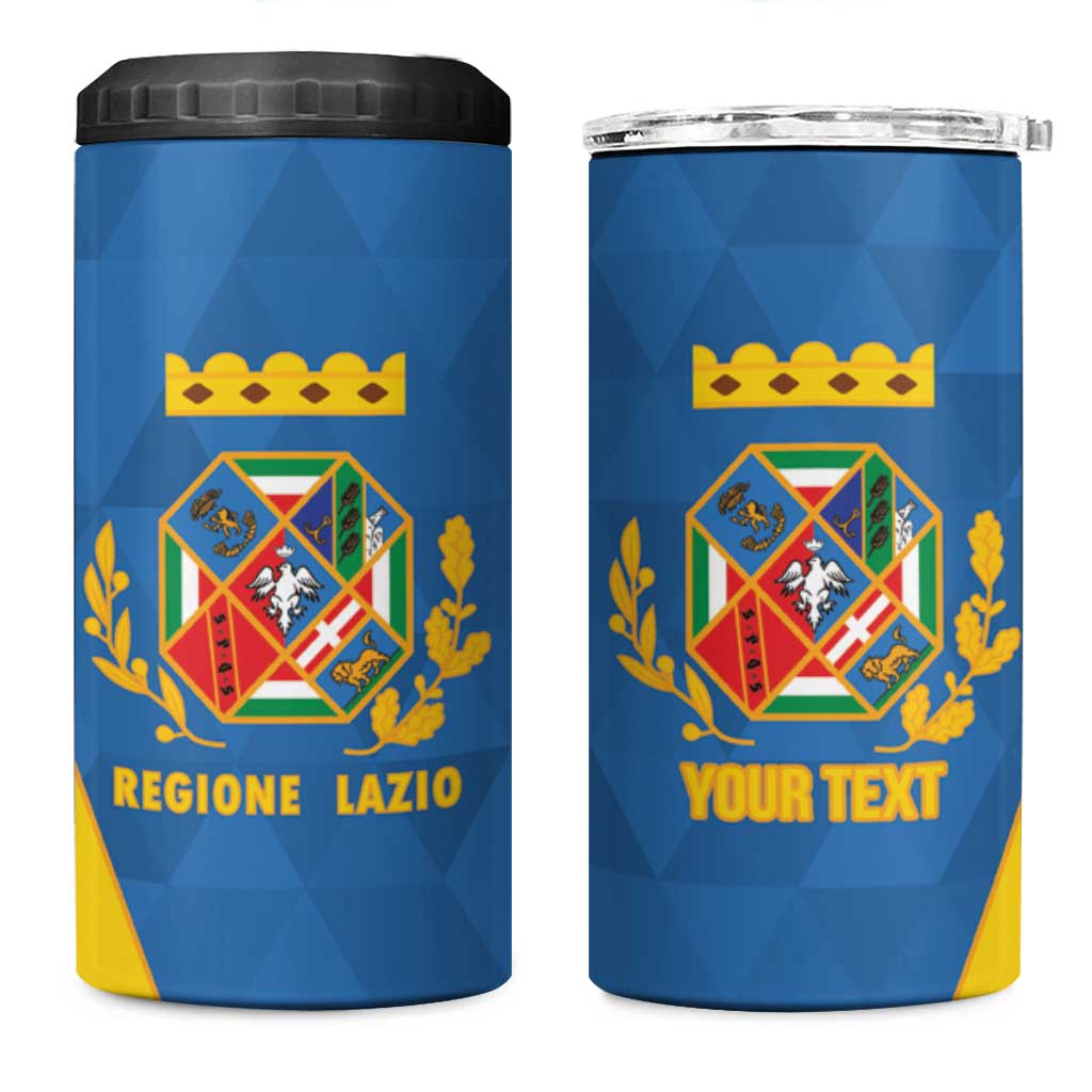 Personalized Italy Lazio 4 in 1 Can Cooler Tumbler Inspiration Flags Style