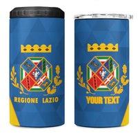 Personalized Italy Lazio 4 in 1 Can Cooler Tumbler Inspiration Flags Style