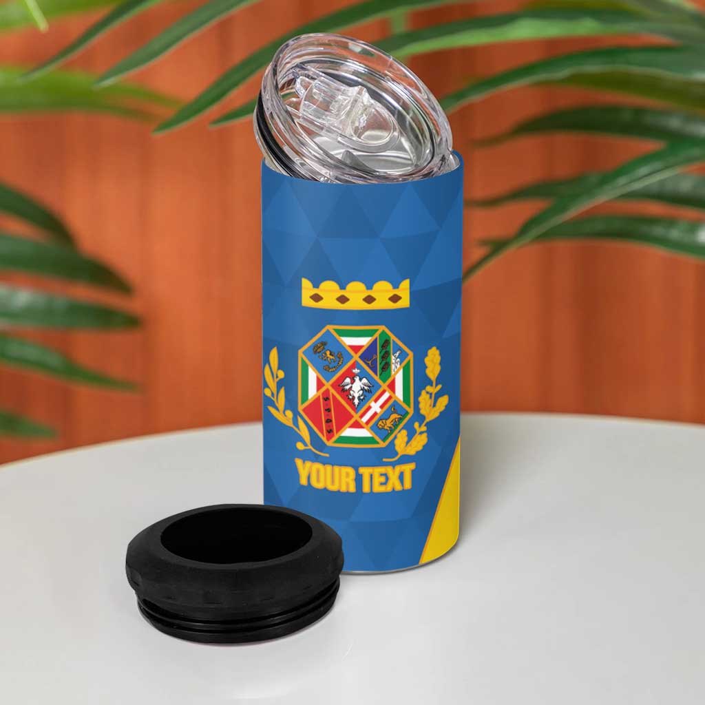 Personalized Italy Lazio 4 in 1 Can Cooler Tumbler Inspiration Flags Style