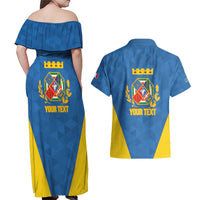 Personalized Italy Lazio Couples Matching Off Shoulder Maxi Dress and Hawaiian Shirt Inspiration Flags Style