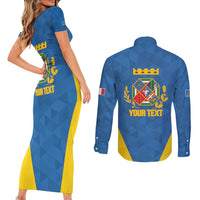 Personalized Italy Lazio Couples Matching Short Sleeve Bodycon Dress and Long Sleeve Button Shirt Inspiration Flags Style