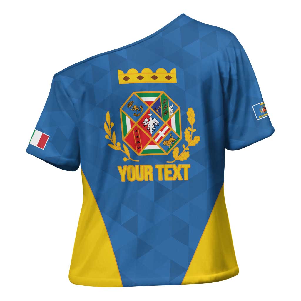 Personalized Italy Lazio Cross Shoulder Shirt Inspiration Flags Style - Wonder Print Shop