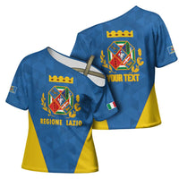 Personalized Italy Lazio Cross Shoulder Shirt Inspiration Flags Style - Wonder Print Shop