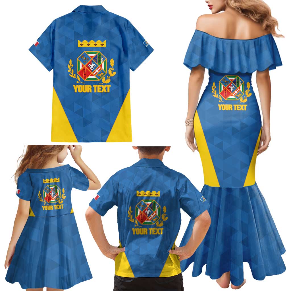 Personalized Italy Lazio Family Matching Mermaid Dress and Hawaiian Shirt Inspiration Flags Style