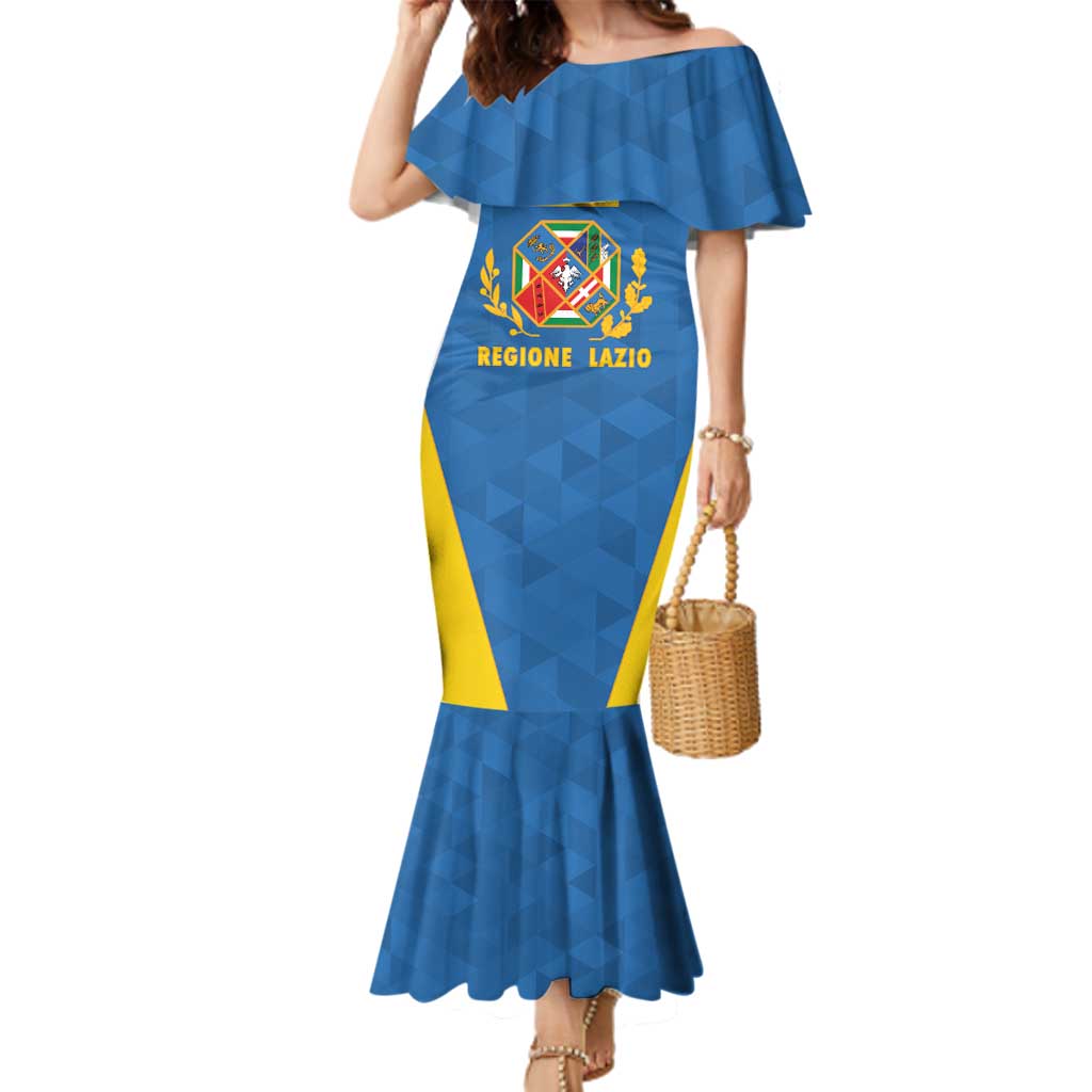 Personalized Italy Lazio Family Matching Mermaid Dress and Hawaiian Shirt Inspiration Flags Style