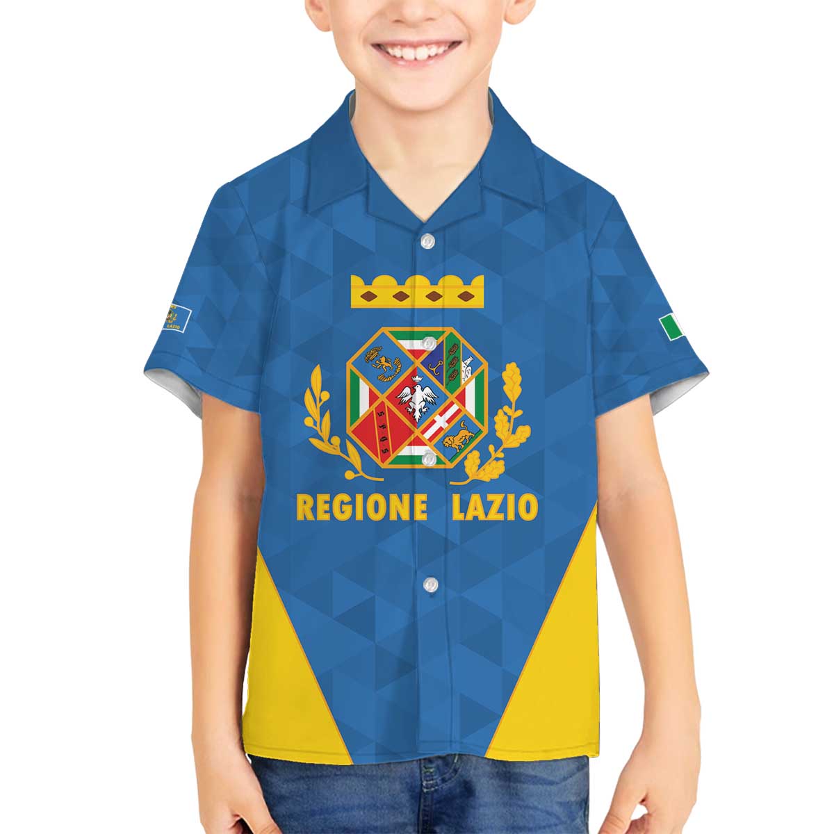 Personalized Italy Lazio Family Matching Off The Shoulder Long Sleeve Dress and Hawaiian Shirt Inspiration Flags Style