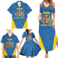 Personalized Italy Lazio Family Matching Summer Maxi Dress and Hawaiian Shirt Inspiration Flags Style