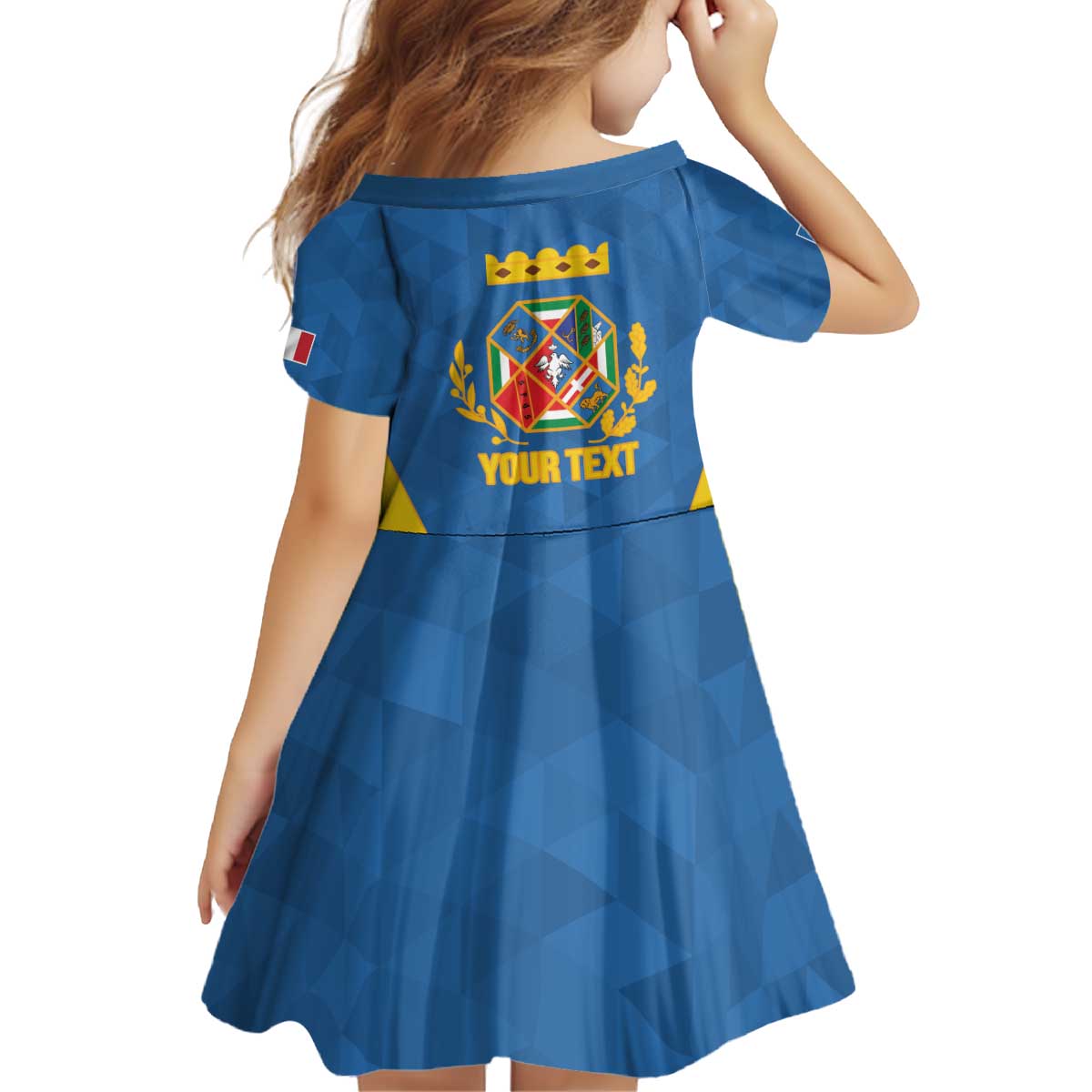 Personalized Italy Lazio Kid Short Sleeve Dress Inspiration Flags Style