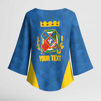 Personalized Italy Lazio Kimono Sleeve Blouse Inspiration Flags Style - Wonder Print Shop