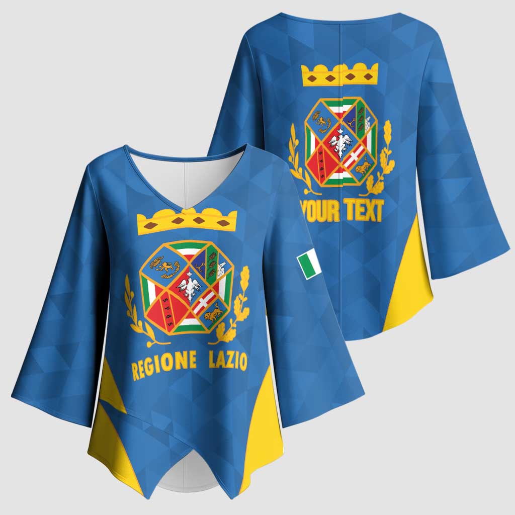 Personalized Italy Lazio Kimono Sleeve Blouse Inspiration Flags Style - Wonder Print Shop