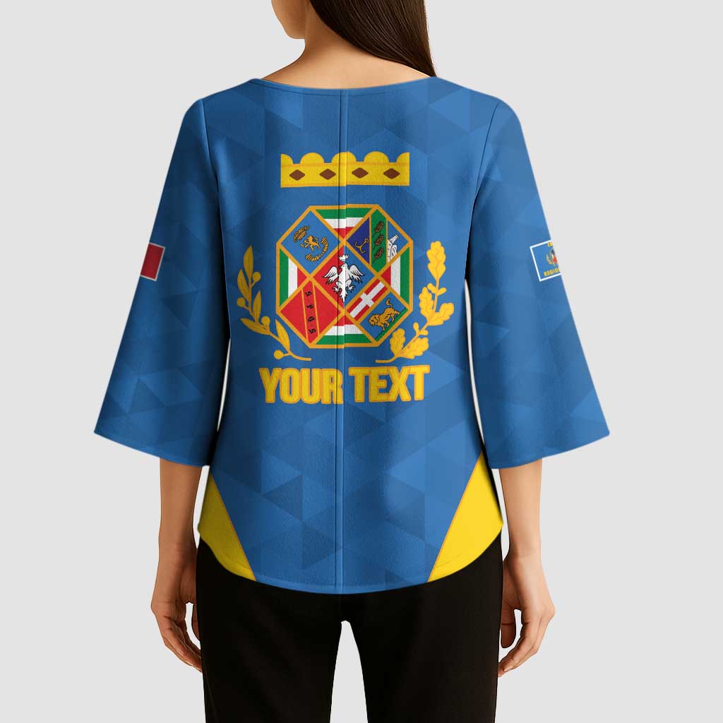 Personalized Italy Lazio Kimono Sleeve Blouse Inspiration Flags Style - Wonder Print Shop