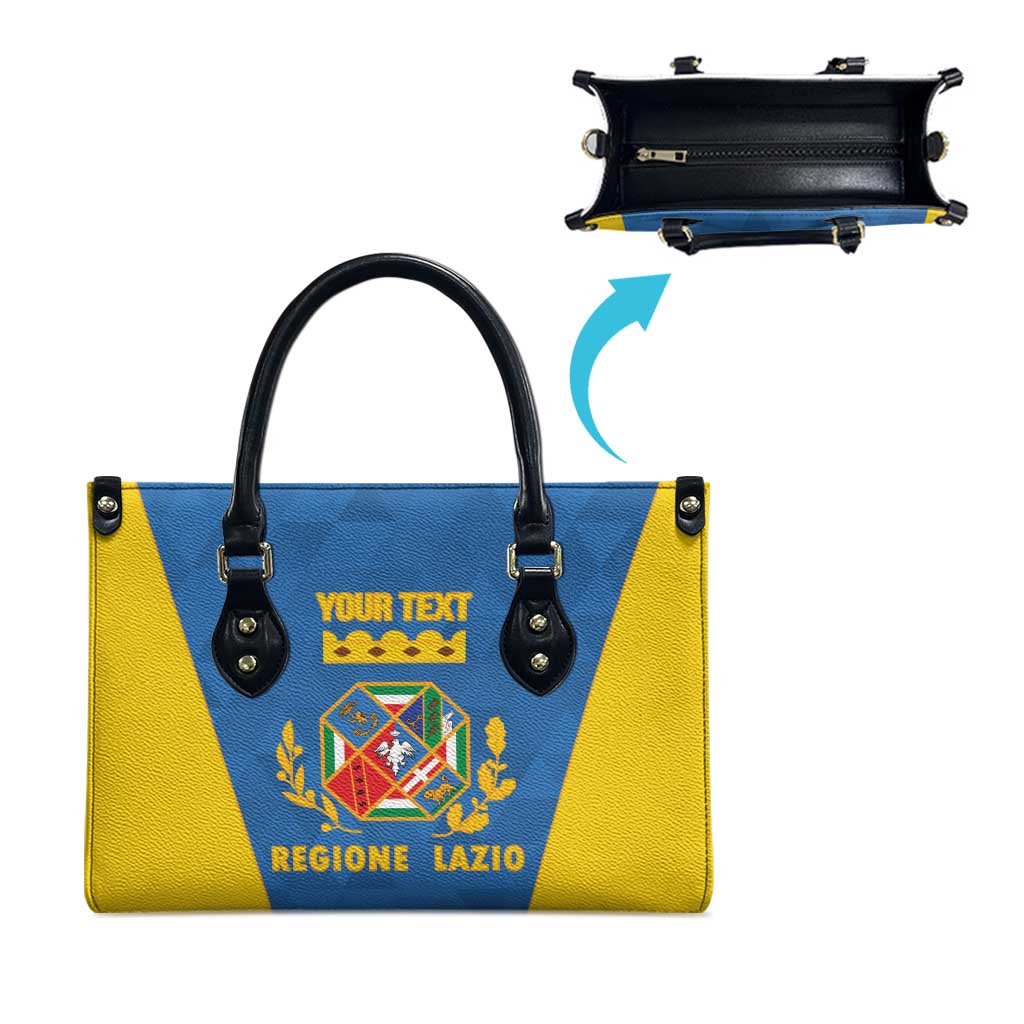 Personalized Italy Lazio Leather Bag Inspiration Flags Style - Wonder Print Shop