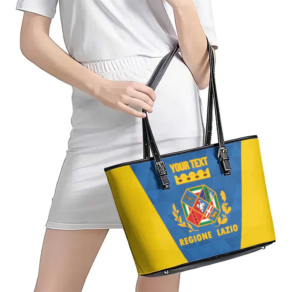 Personalized Italy Lazio Leather Tote Bag Inspiration Flags Style