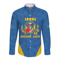Personalized Italy Lazio Long Sleeve Button Shirt Inspiration Flags Style