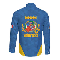 Personalized Italy Lazio Long Sleeve Button Shirt Inspiration Flags Style