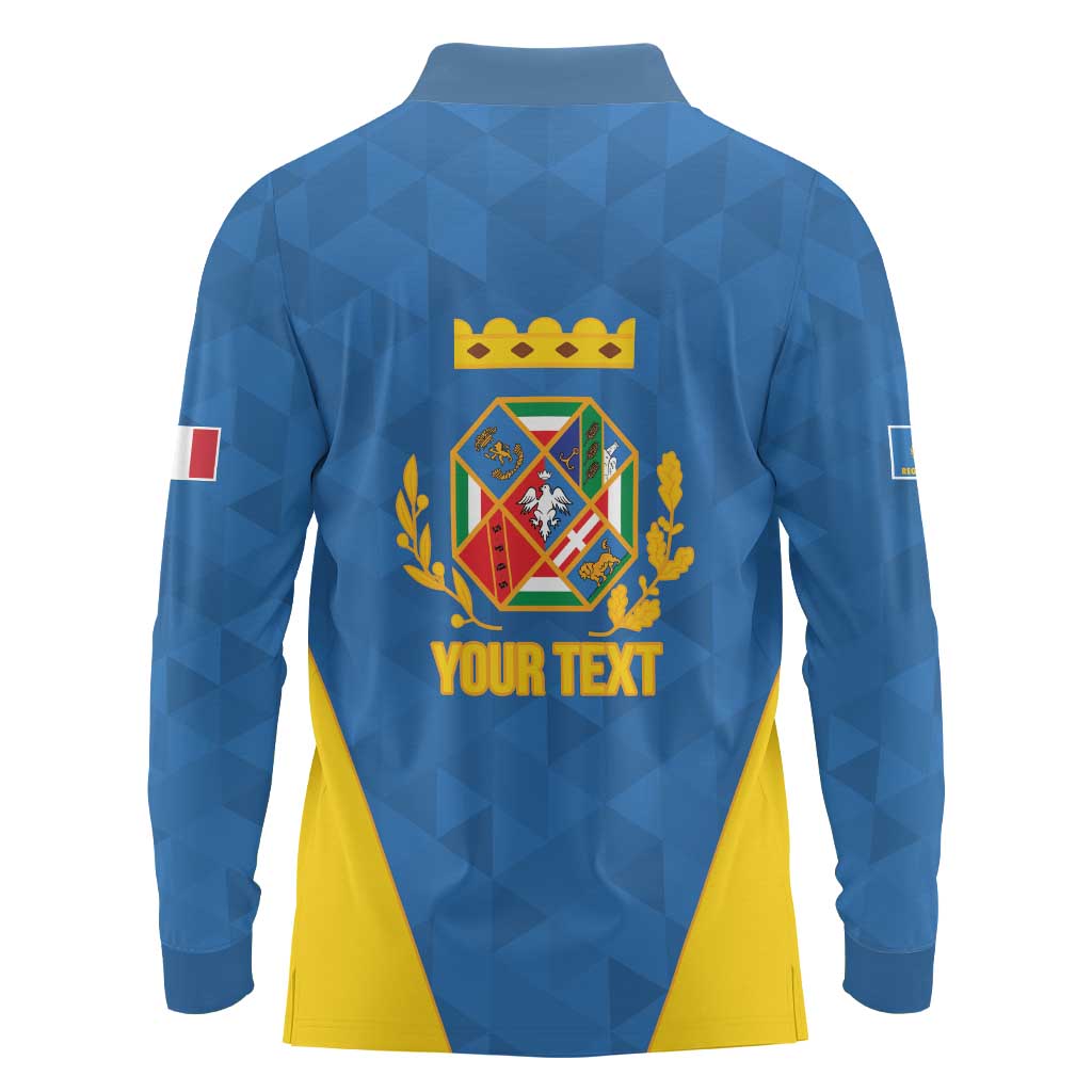 Personalized Italy Lazio Long Sleeve Polo Shirt Inspiration Flags Style