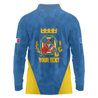 Personalized Italy Lazio Long Sleeve Polo Shirt Inspiration Flags Style