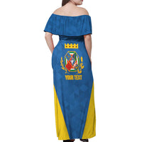 Personalized Italy Lazio Off Shoulder Maxi Dress Inspiration Flags Style