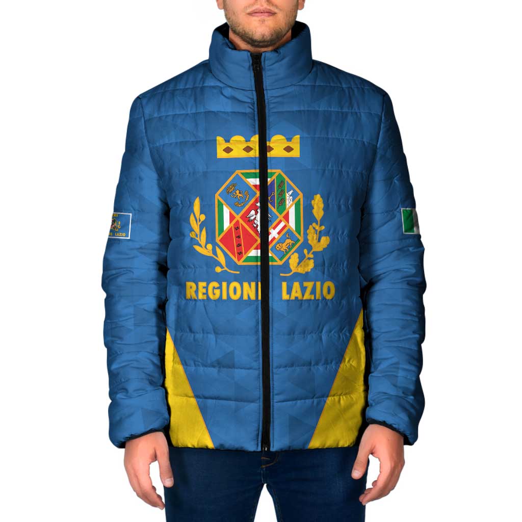 Personalized Italy Lazio Padded Jacket Inspiration Flags Style - Wonder Print Shop