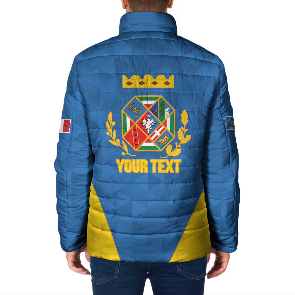 Personalized Italy Lazio Padded Jacket Inspiration Flags Style - Wonder Print Shop