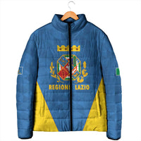 Personalized Italy Lazio Padded Jacket Inspiration Flags Style - Wonder Print Shop