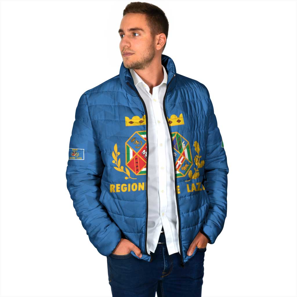 Personalized Italy Lazio Padded Jacket Inspiration Flags Style - Wonder Print Shop