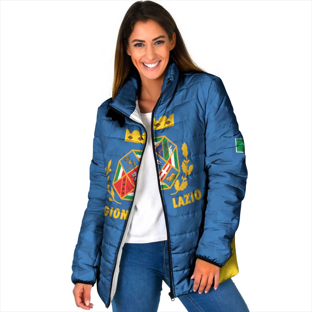 Personalized Italy Lazio Padded Jacket Inspiration Flags Style - Wonder Print Shop
