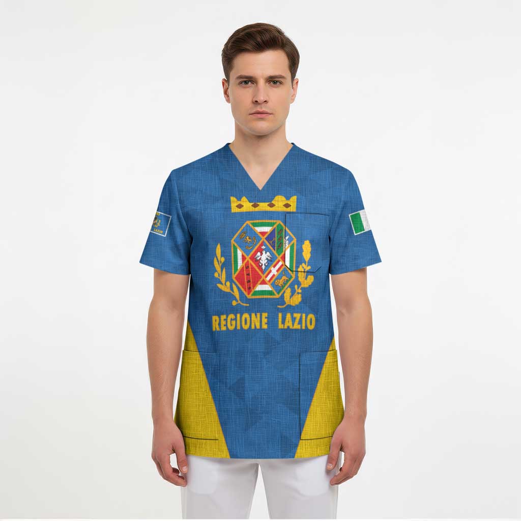 Personalized Italy Lazio Scrub Top Inspiration Flags Style - Wonder Print Shop