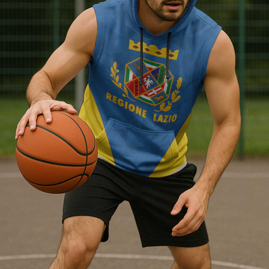 Personalized Italy Lazio Sleeveless Hoodie Inspiration Flags Style - Wonder Print Shop