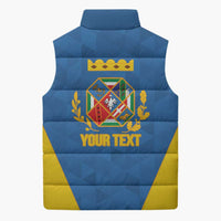 Personalized Italy Lazio Sleeveless Puffer Jacket Inspiration Flags Style - Wonder Print Shop