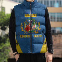 Personalized Italy Lazio Sleeveless Puffer Jacket Inspiration Flags Style - Wonder Print Shop