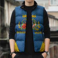 Personalized Italy Lazio Sleeveless Puffer Jacket Inspiration Flags Style - Wonder Print Shop