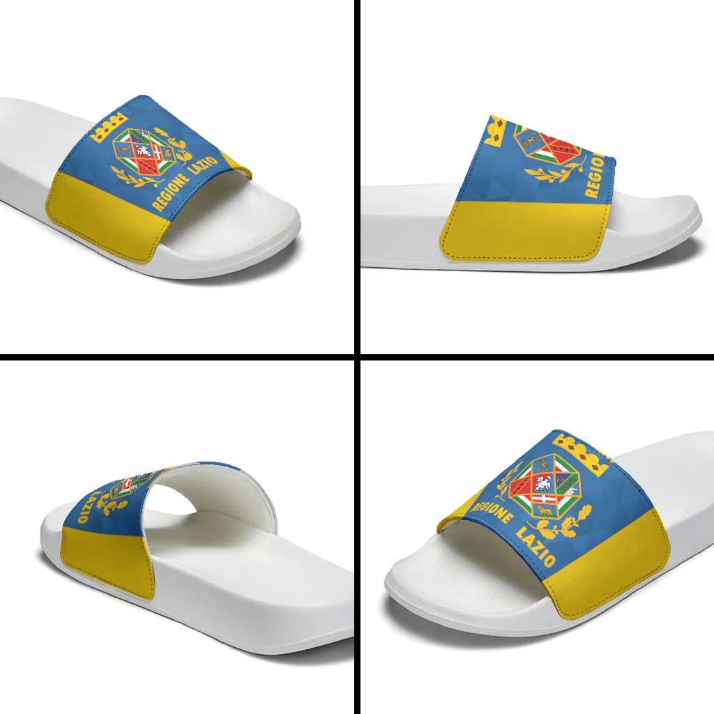 Personalized Italy Lazio Slide Sandals Inspiration Flags Style - Wonder Print Shop