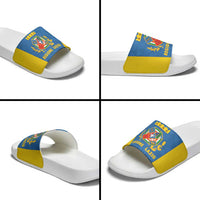 Personalized Italy Lazio Slide Sandals Inspiration Flags Style - Wonder Print Shop